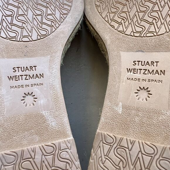 Stuart Weitzman Illeana Black Paisley Bandana Print Espadrille Sandal Women 8.5 - Picture 13 of 16